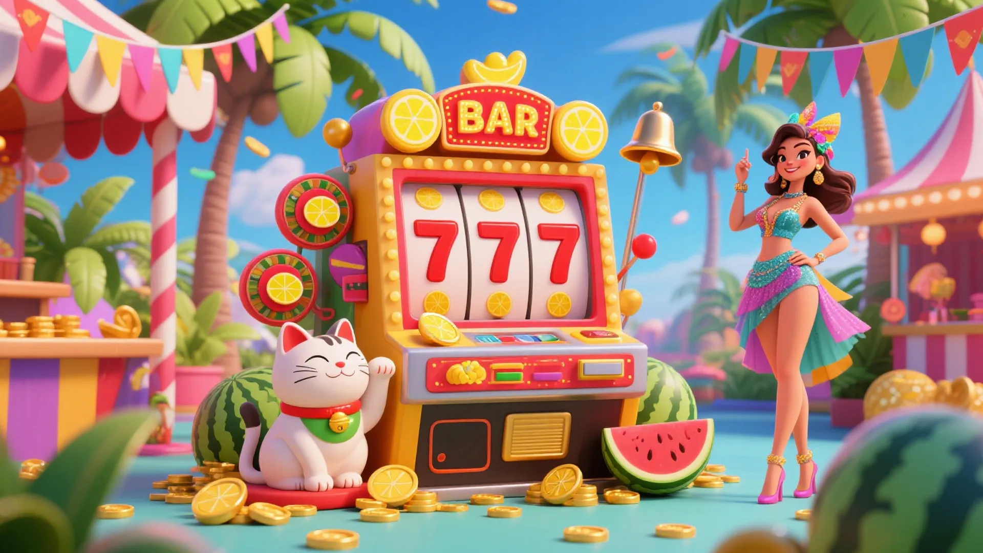 d11.com Colagem de slots com carretéis, símbolos wild e jackpot