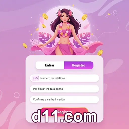 Interface do aplicativo d11.com com design premium